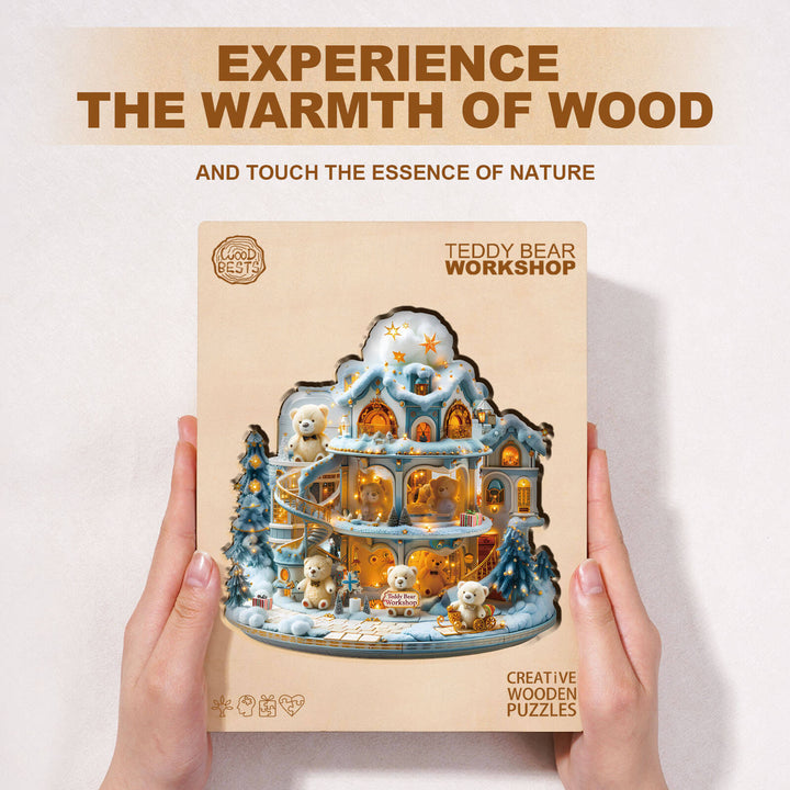 Teddy Bear Workshop Wooden Jigsaw Puzzle