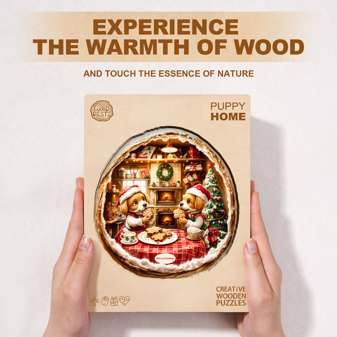 Puppy Home Wooden Jigsaw Puzzle