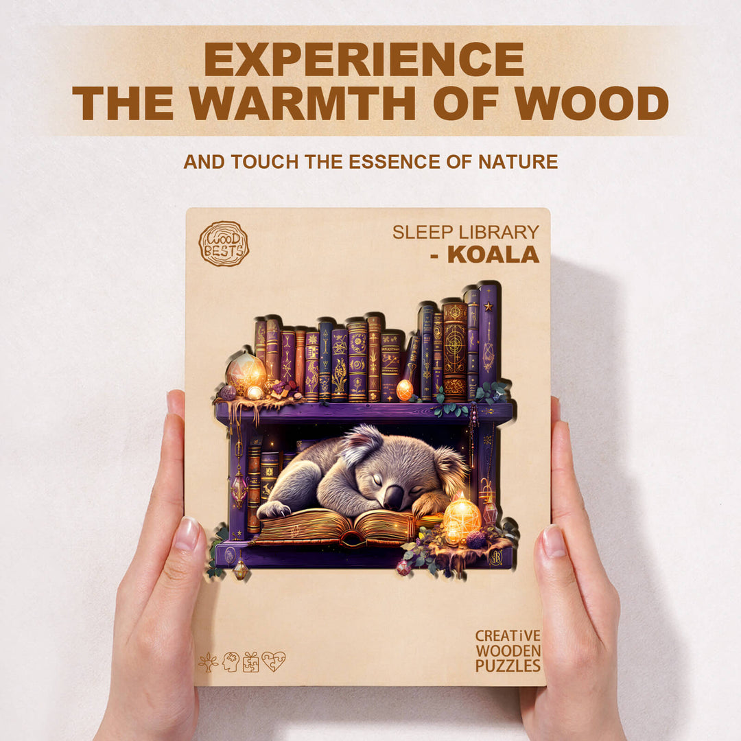 Sleep Library-Koala Wooden Jigsaw Puzzle