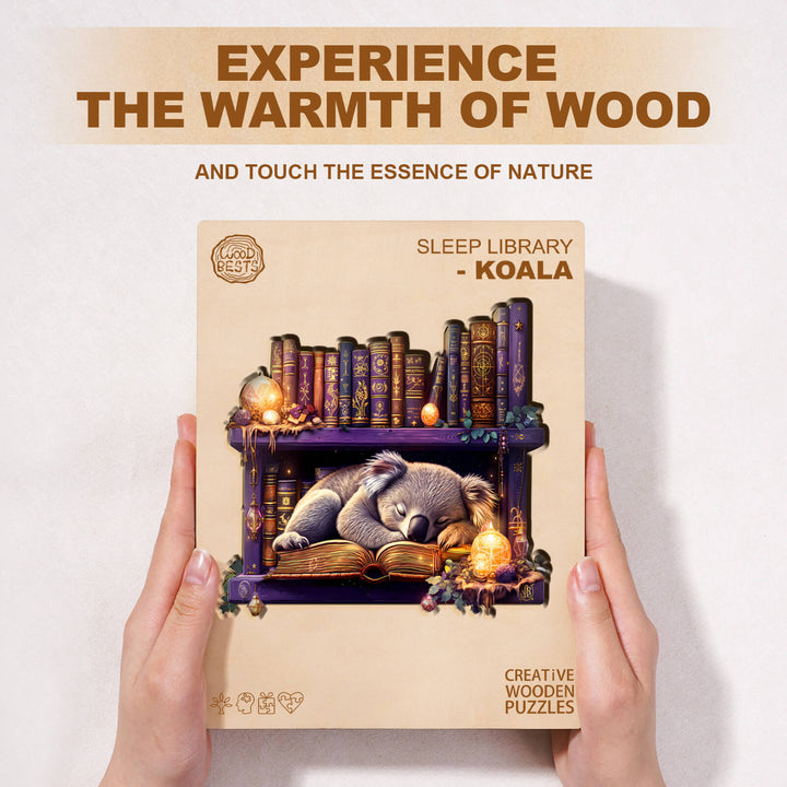 Sleep Library-Koala Wooden Jigsaw Puzzle