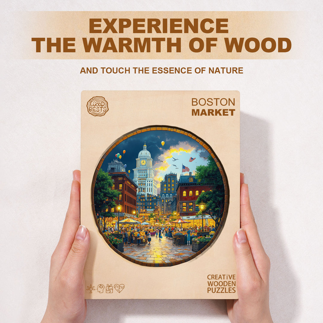 Bonston Market Wooden Jigsaw Puzzle