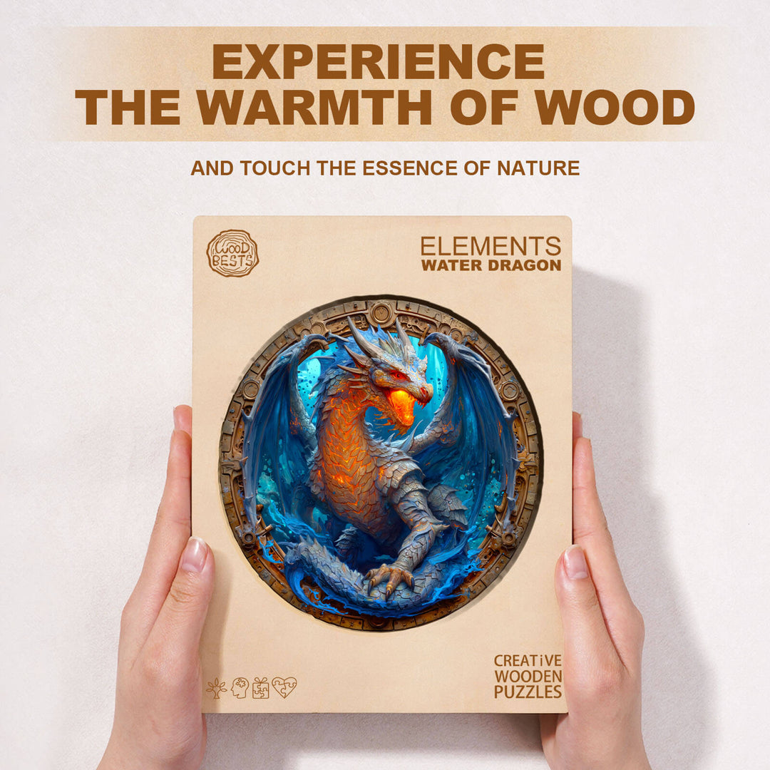 Elements Water Dragon Wooden Jigsaw Puzzle