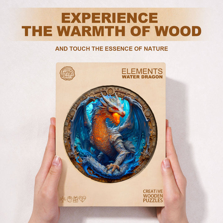 Elements Water Dragon Wooden Jigsaw Puzzle