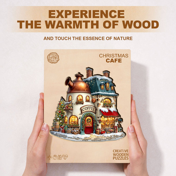 Christmas Cafe Wooden Jigsaw Puzzle
