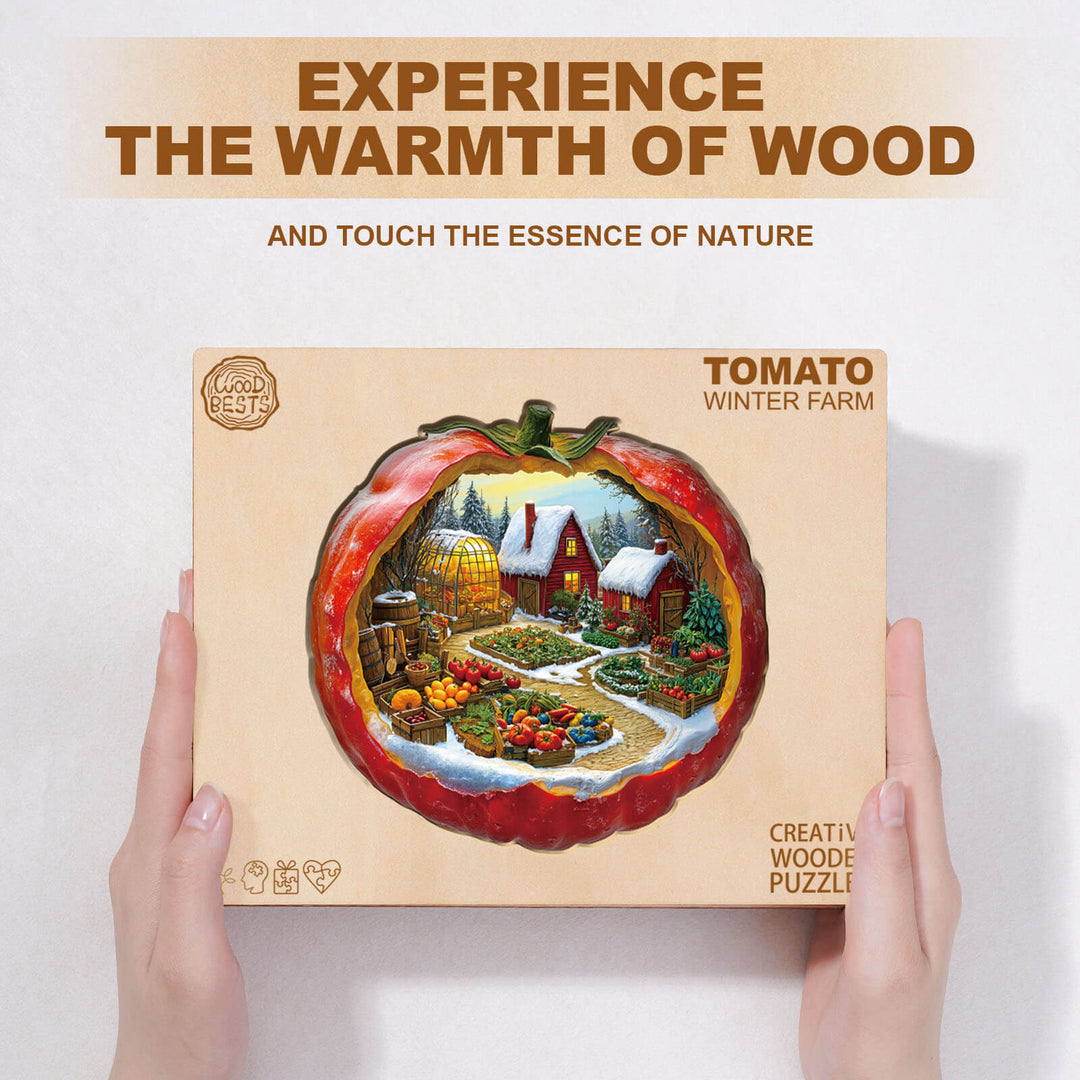 Tomato Winter Farm Wooden Jigsaw Puzzle