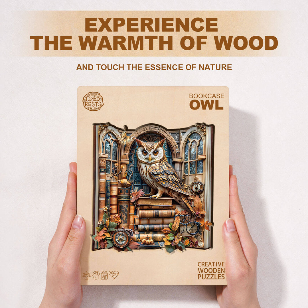 Bücherregal Eule Holz-Puzzle