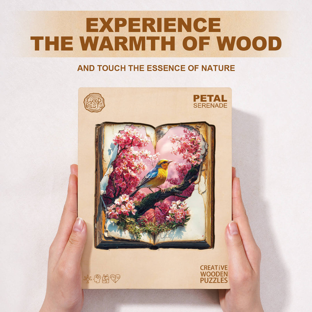 Petal Serenade Wooden Jigsaw Puzzle