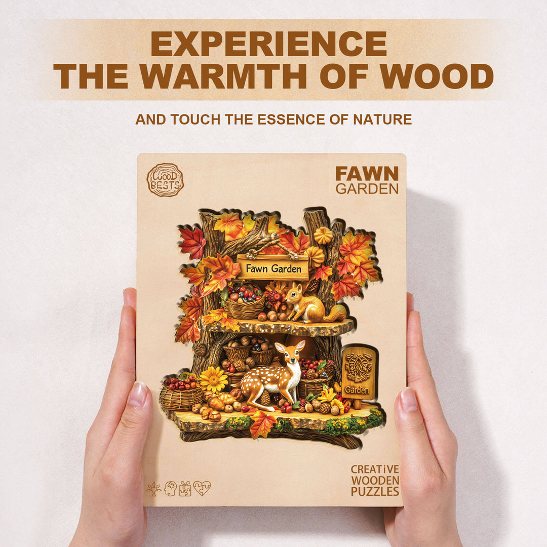 Fawn Garden Wooden Jigsaw Puzzle