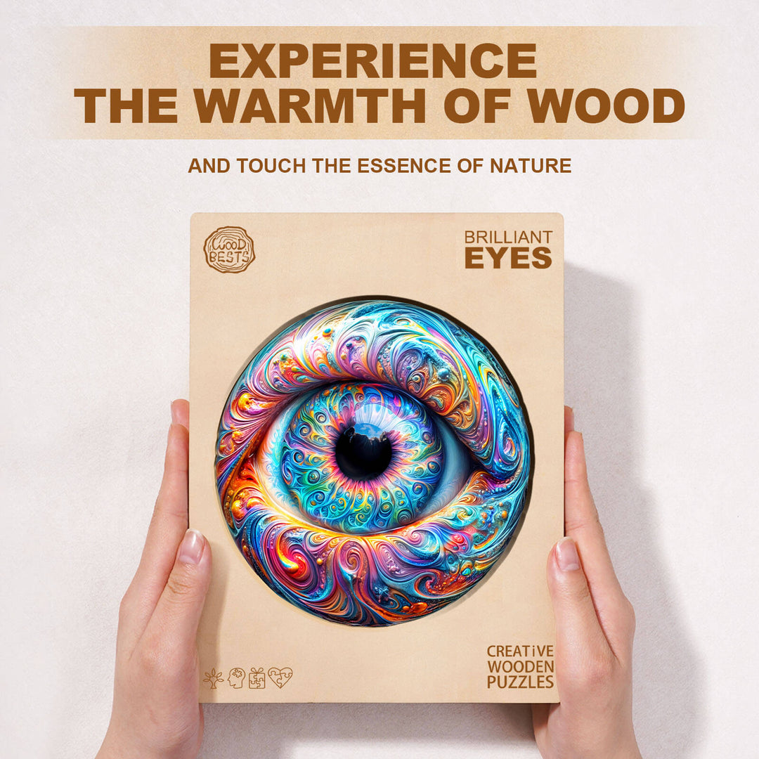 Brilliant eyes Wooden Jigsaw Puzzle