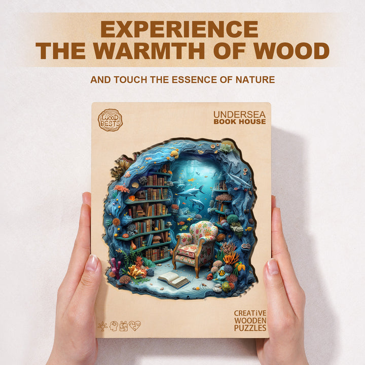 Undersea Book House Wooden Jigsaw Puzzle