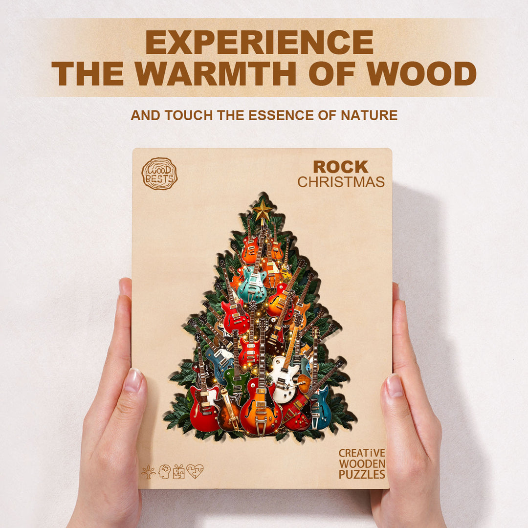 Rock Christmas Wooden Jigsaw Puzzle