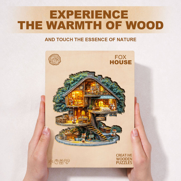 Fox House Holz-Puzzle