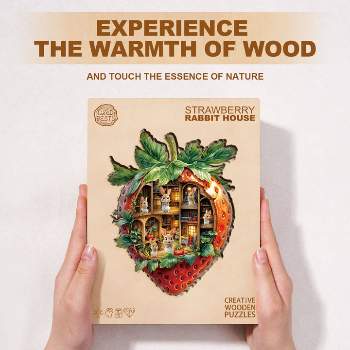 Erdbeerhasenhaus Holz-Puzzlespiel