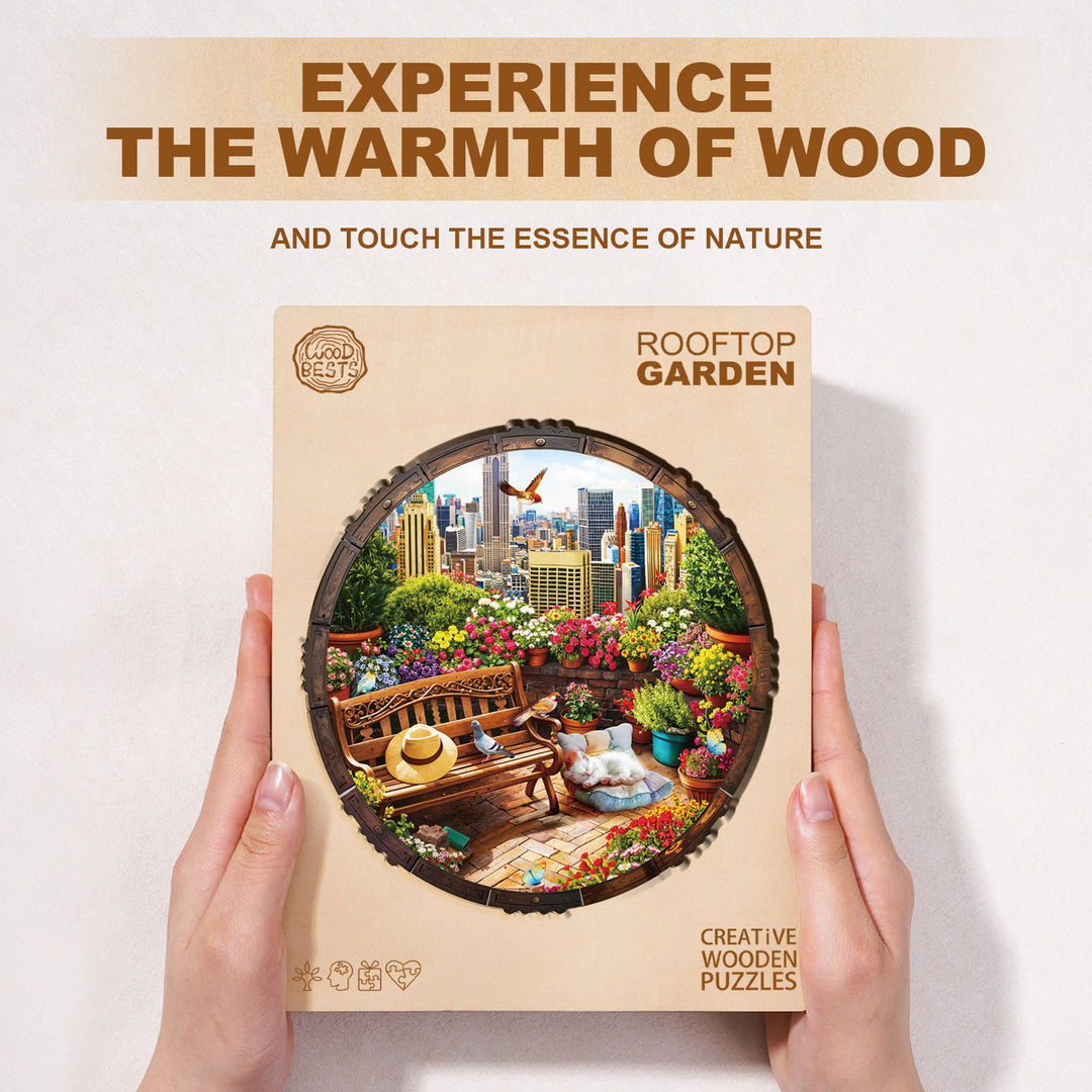 Rooftop Garden Wooden Jigsaw Puzzle