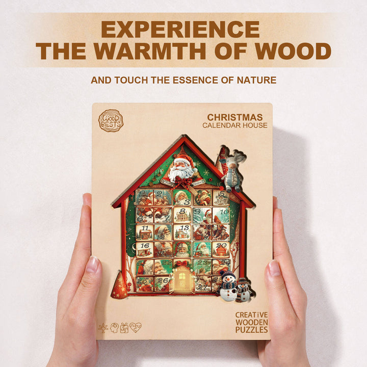 Christmas Calendar House Wooden Jigsaw Puzzle