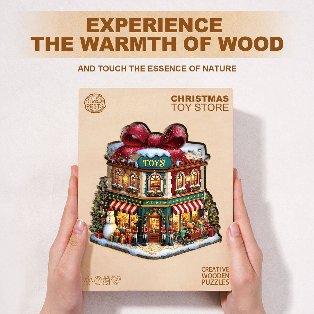 Christmas Toy Store Wooden Jigsaw Puzzle