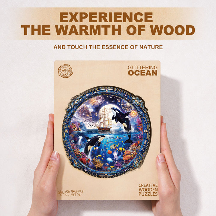 Glittering Ocean Wooden Jigsaw Puzzle
