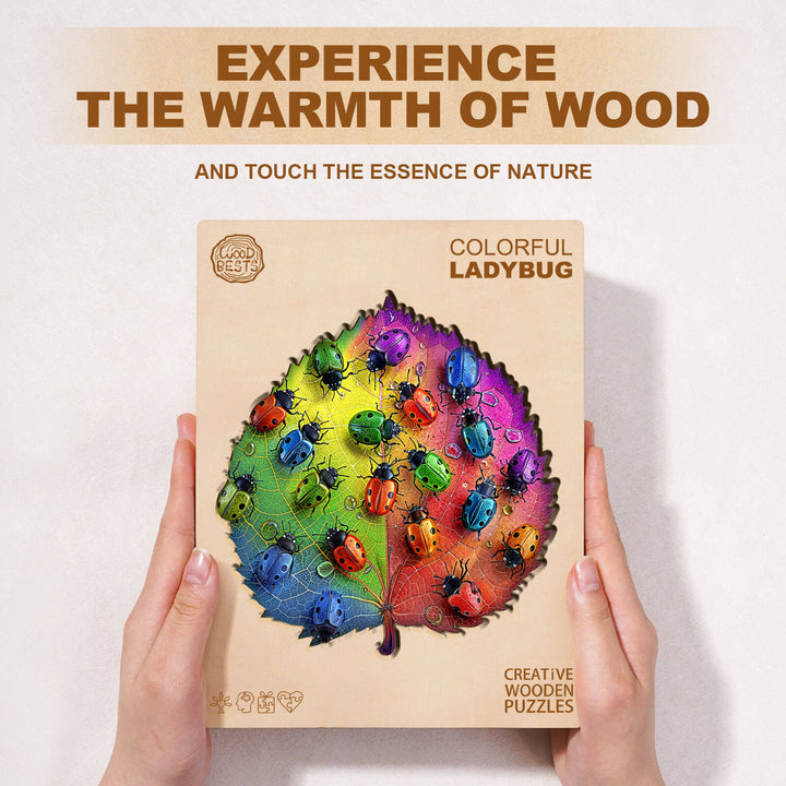 Colorful ladybug Wooden Jigsaw Puzzle