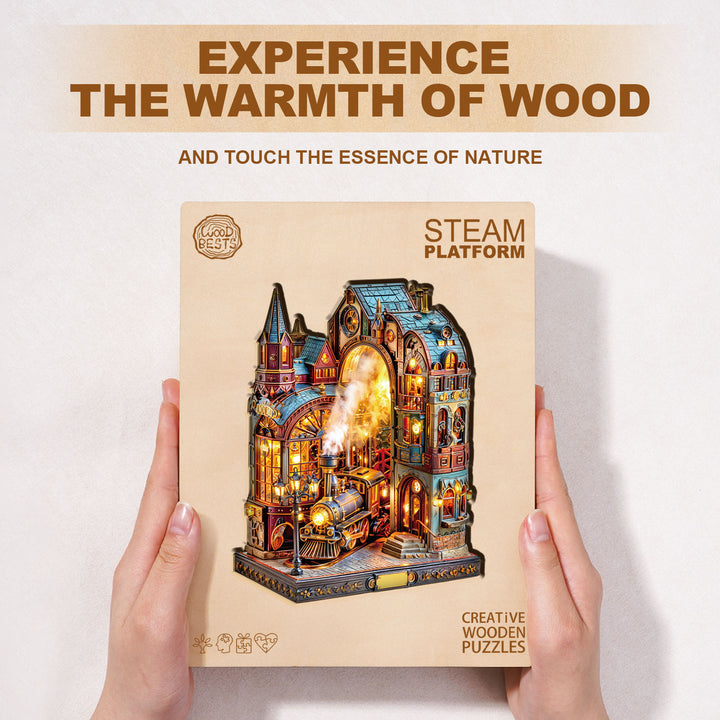 Steam platform Wooden Jigsaw Puzzle