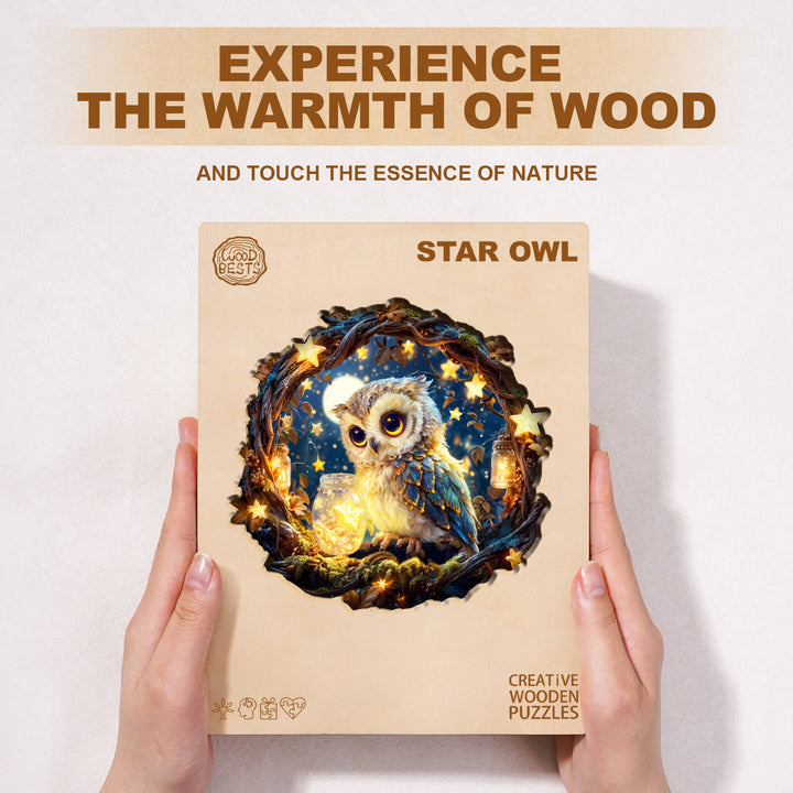 Star Owl Wooden Jigsaw Puzzle