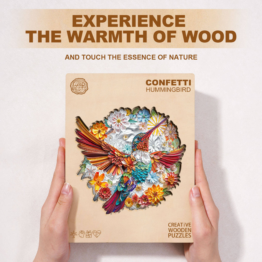 Puzzle en bois Colibri Confetti