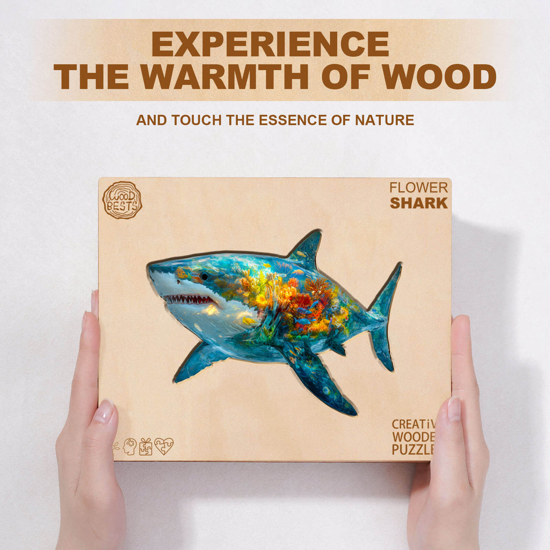 Flower Shark Holz-Puzzlespiel