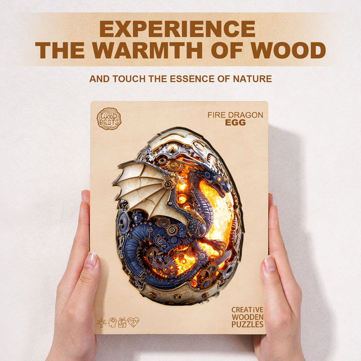 Fire Dragon Egg Wooden Jigsaw Puzzle