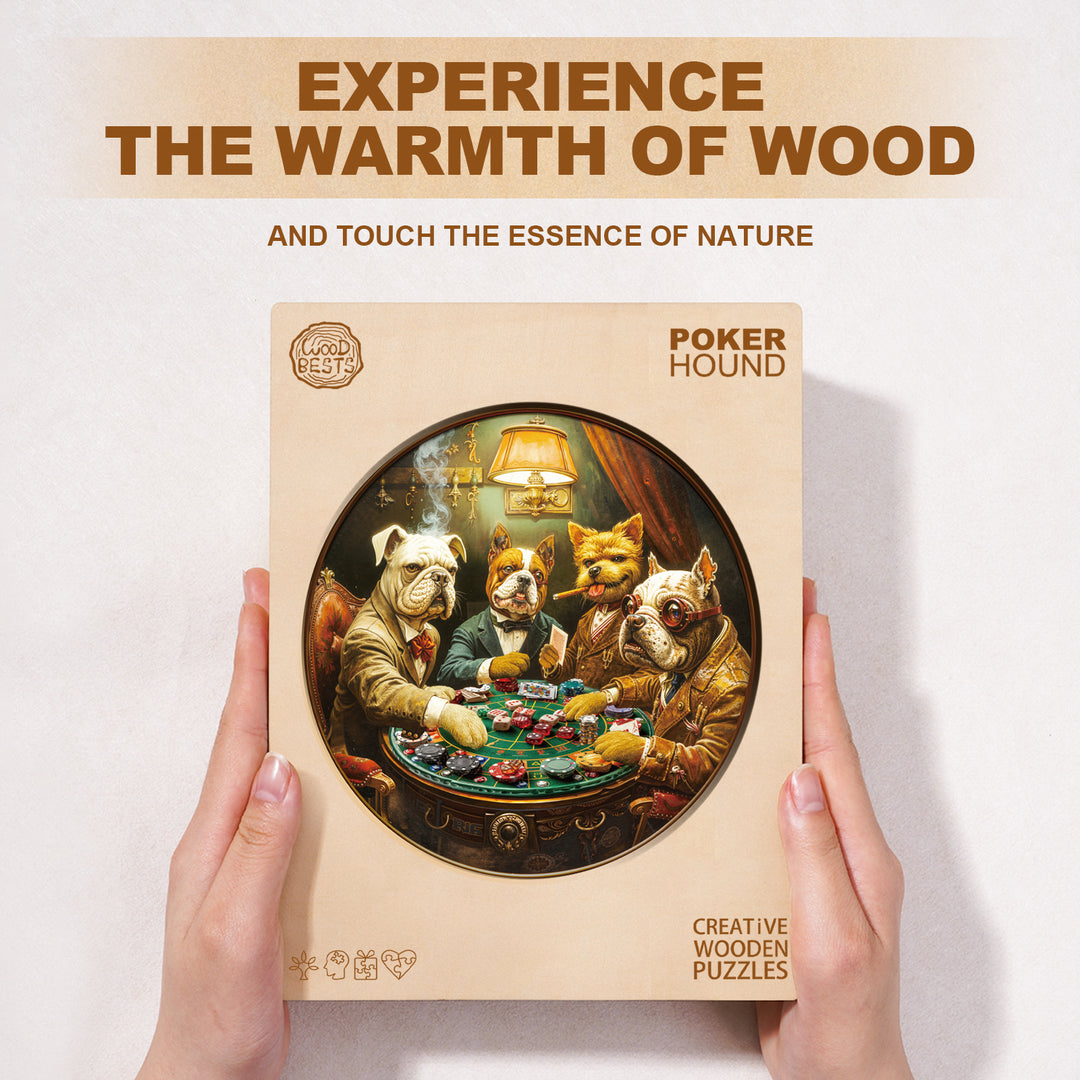 Poker Hound Wooden Jigsaw Puzzle
