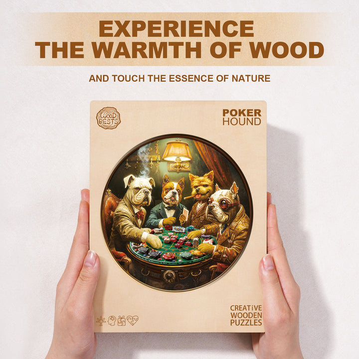 Poker Hound Wooden Jigsaw Puzzle
