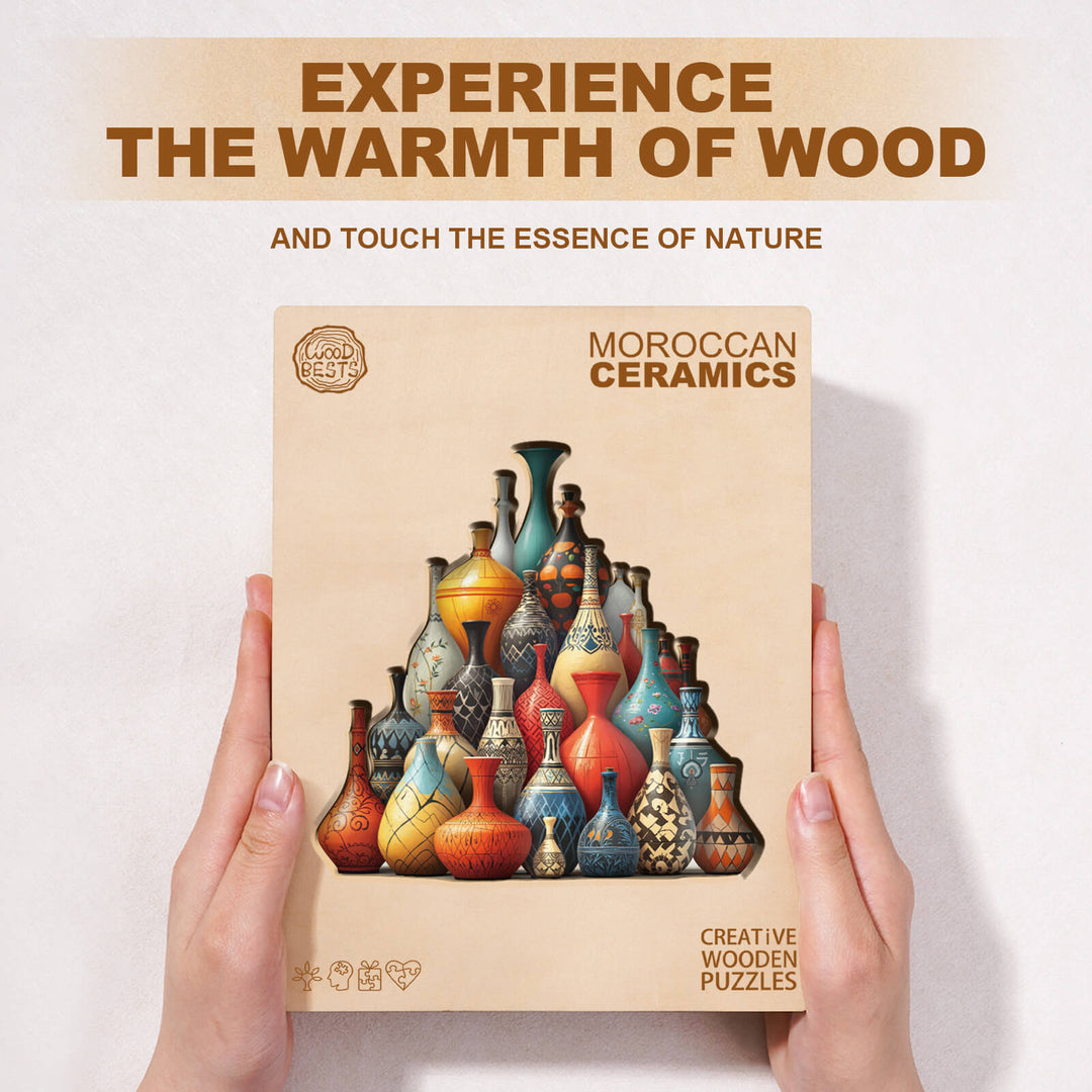 Moroccan ceramics Wooden Jigsaw Puzzle