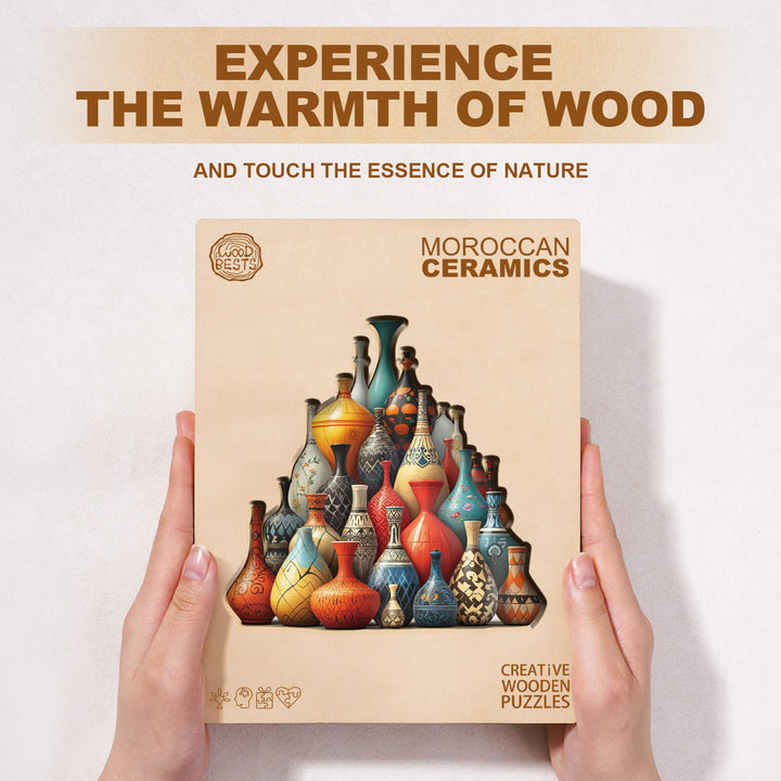 Moroccan ceramics Wooden Jigsaw Puzzle