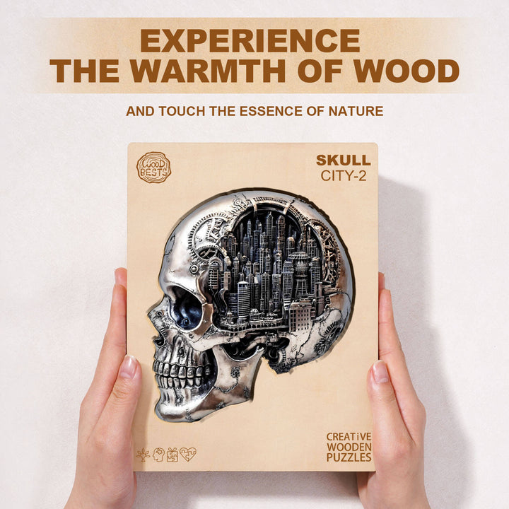 Skull City-2 Wooden Jigsaw Puzzle