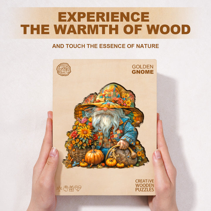 Golden Gnome Wooden Jigsaw Puzzle