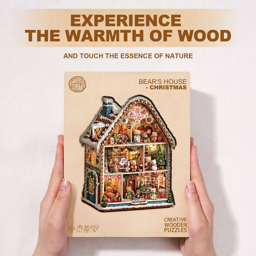 Bear's House - Christmas Wooden Jigsaw Puzzle