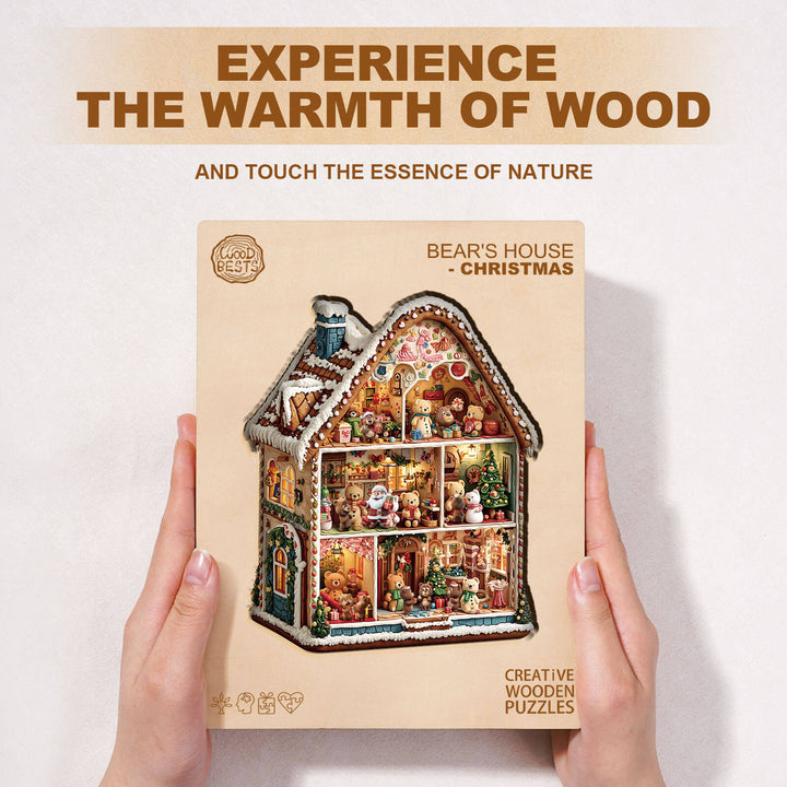 Bear's House - Christmas Wooden Jigsaw Puzzle