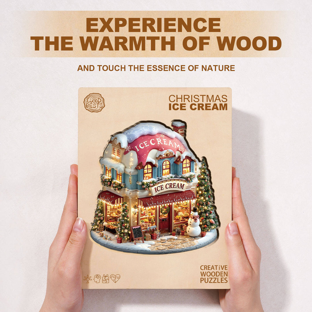 Christmas ice cream Wooden Jigsaw Puzzle