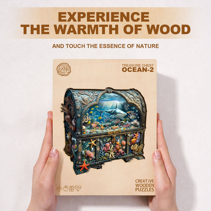 Puzzle en bois 3D Coffre au Trésor Océan-2