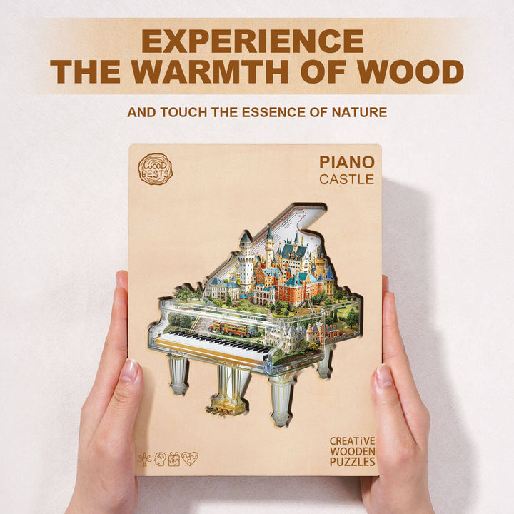 Piano Castle Wooden Jigsaw Puzzle