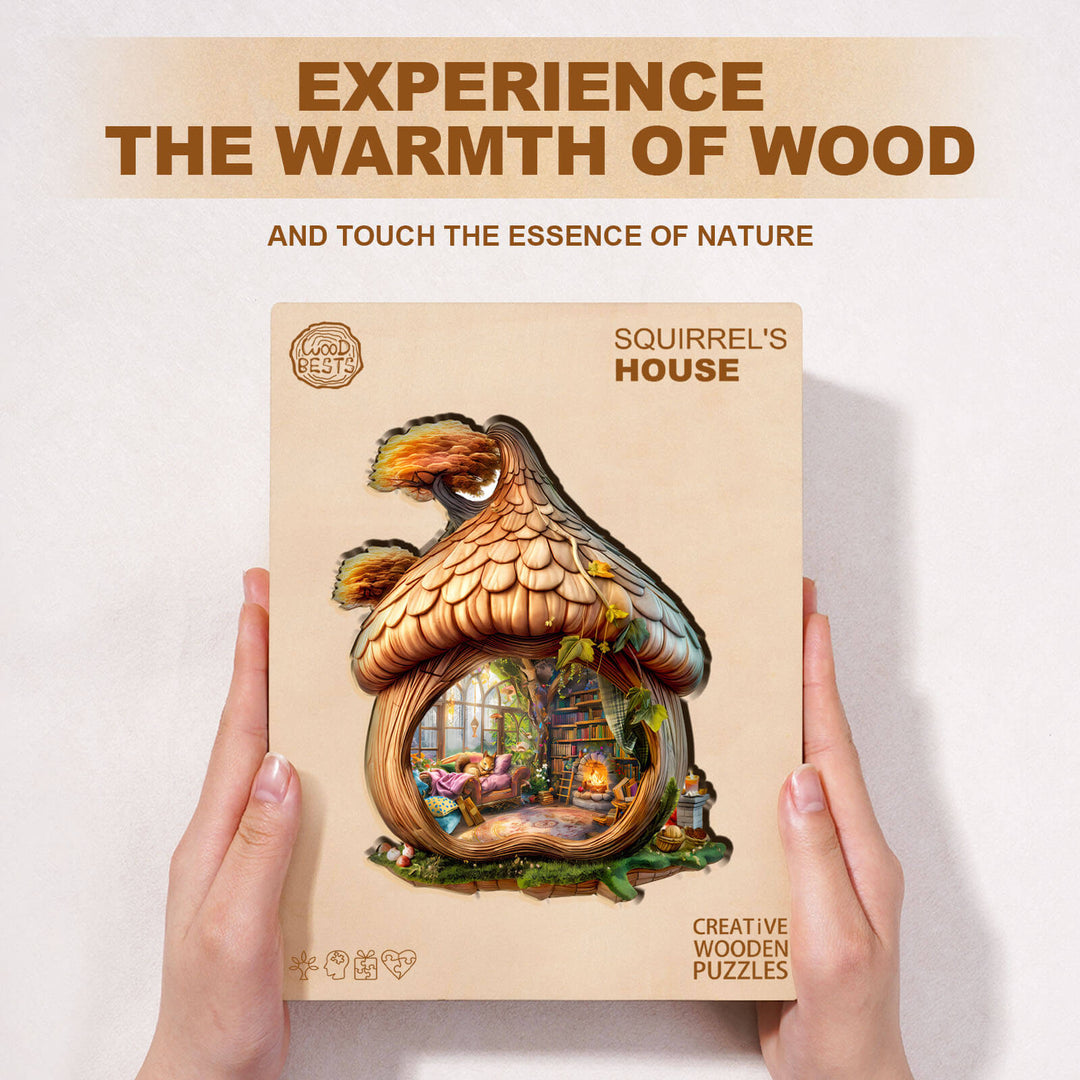 Eichhörnchenhaus Holz-Puzzle