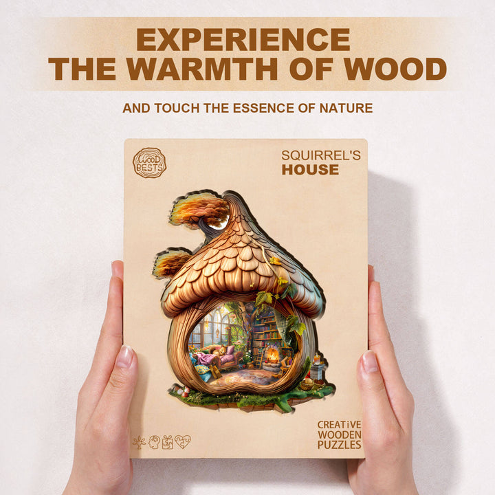 Eichhörnchenhaus Holz-Puzzle