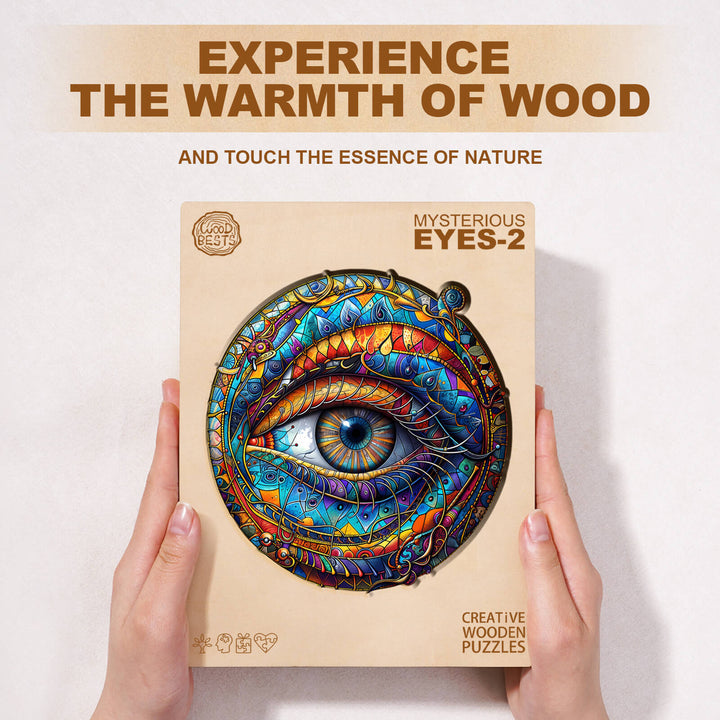 Mysterious eyes-2 Wooden Jigsaw Puzzle