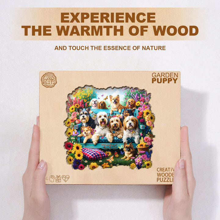 Garden Puppy Wooden Jigsaw Puzzle