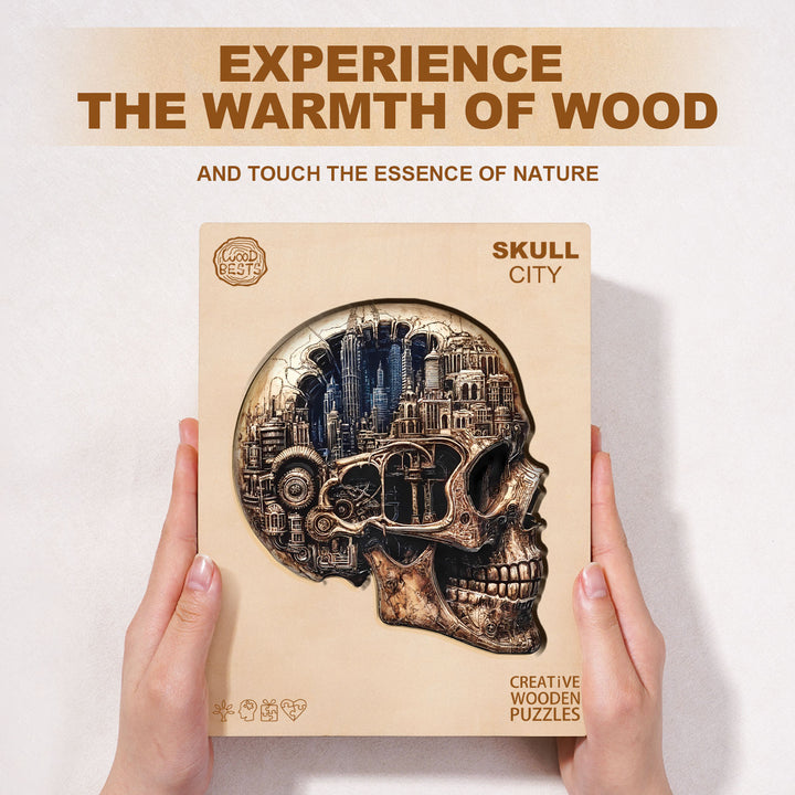 Skull City Wooden Jigsaw Puzzle