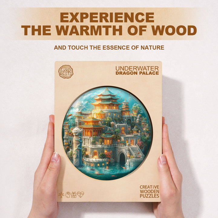 Unterwasser-Drachenpalast Holz-Puzzlespiel