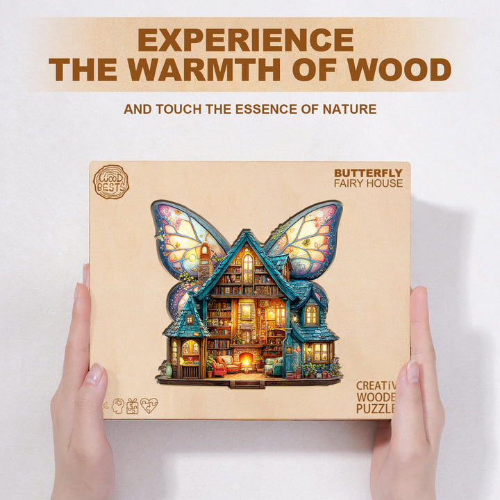 Butterfly Fairy House Wooden Jigsaw Puzzle