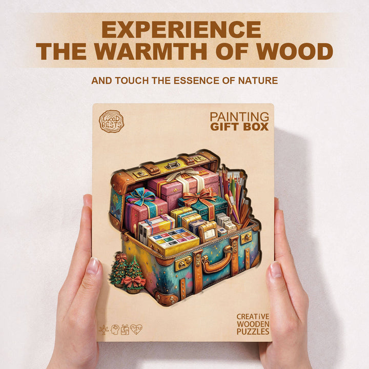 Painting gift box Wooden Jigsaw Puzzle