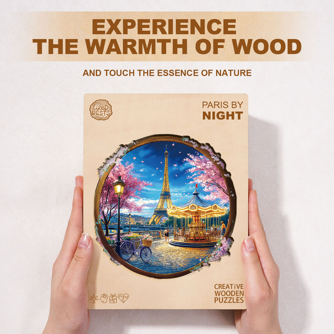 Paris by Night Wooden Jigsaw Puzzle