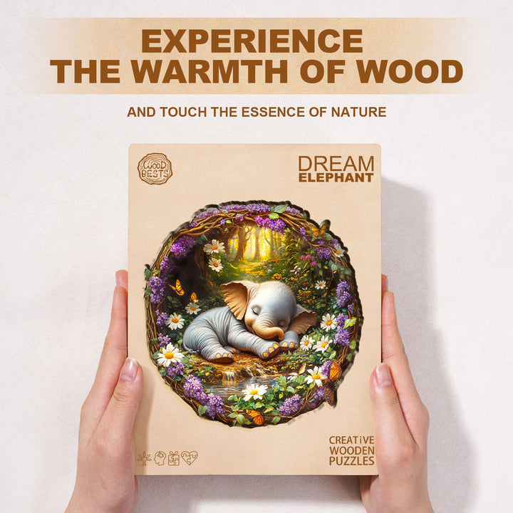 Dream Elephant Wooden Jigsaw Puzzle