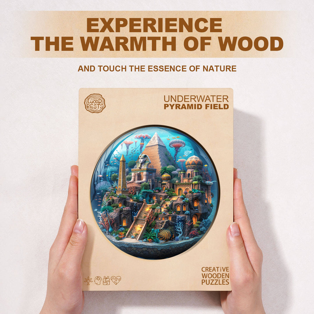 Unterwasser-Pyramidenfeld Holz-Puzzlespiel