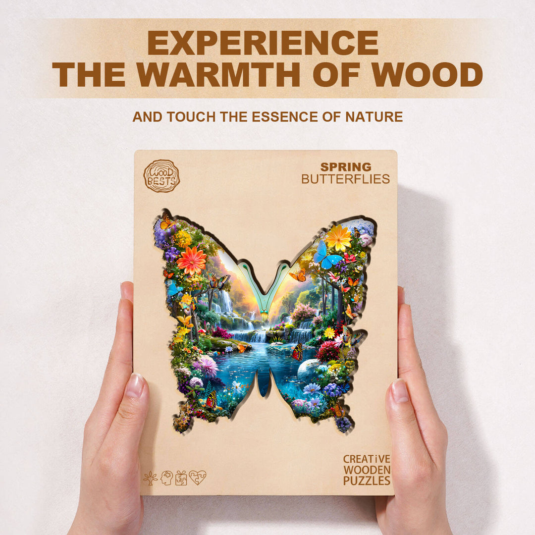 Spring Butterflies Wooden Jigsaw Puzzle
